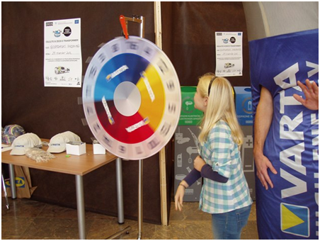 Kolo sreče iz odpadkov.