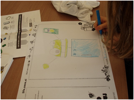 Odpadke smo tudi narisali.