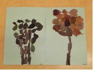 drevesa iz suhega lubja in listja